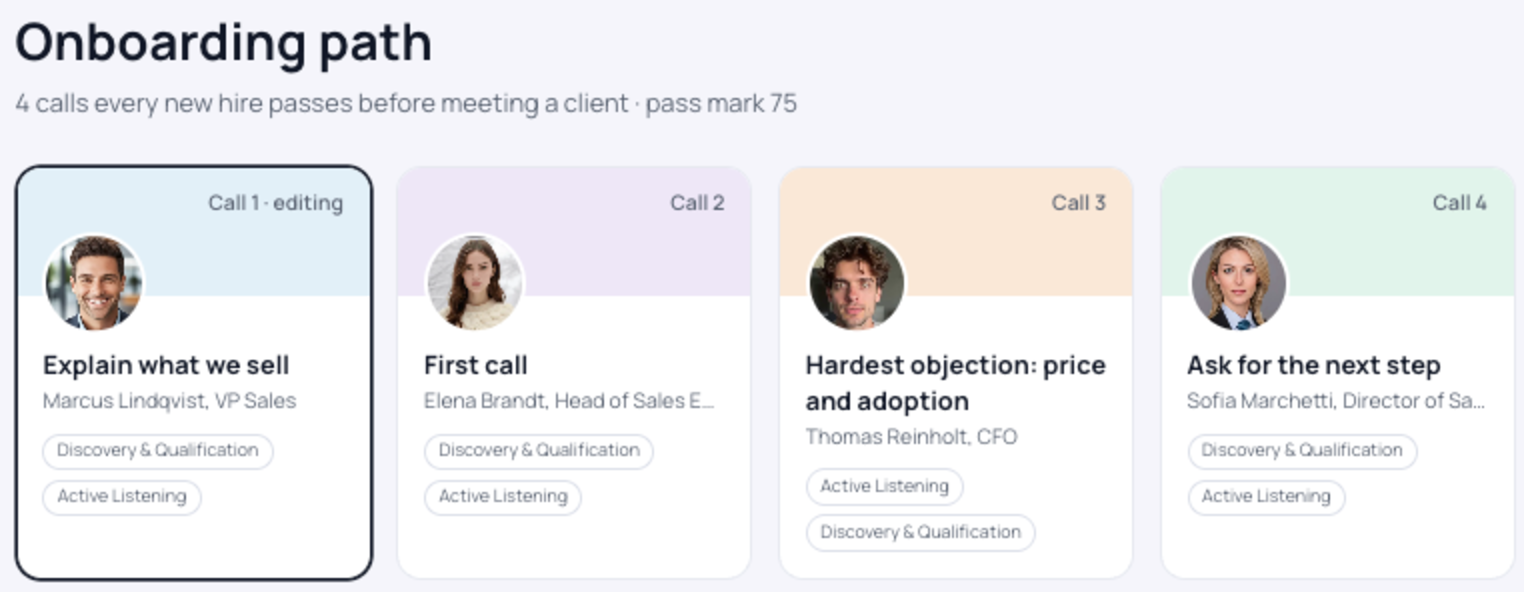 Onboarding path for new hires